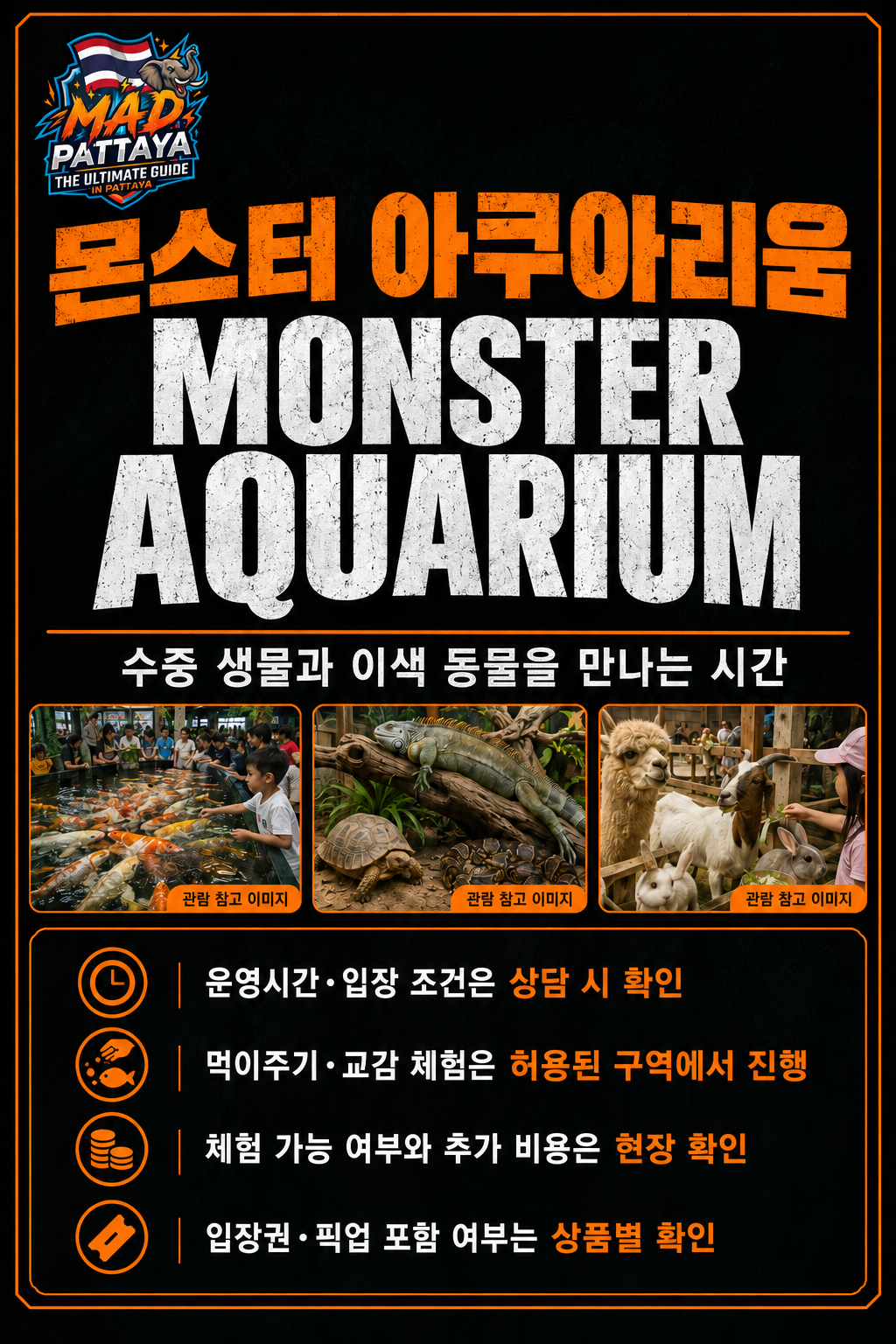 몬스터 아쿠아리움 파타야 MAD 소개 브로셔